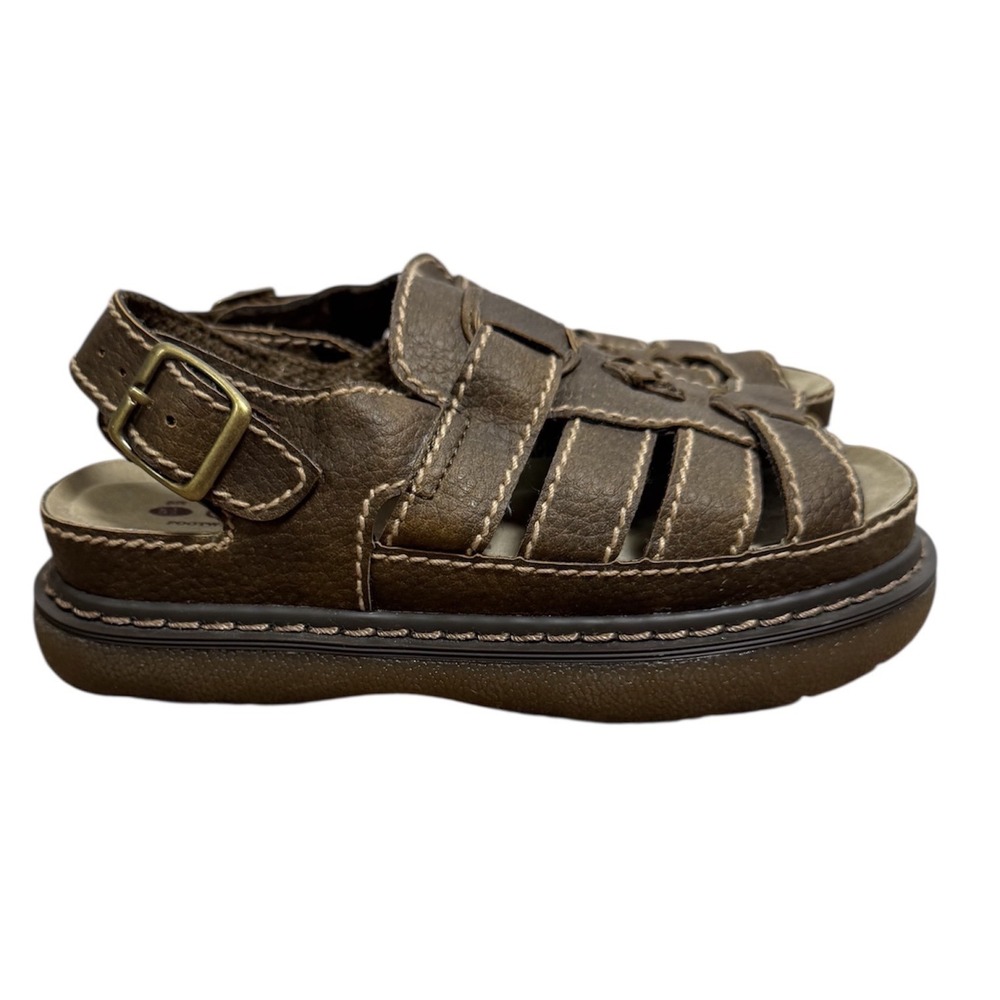 Route 66 Brown Leather Fisherman Sandals